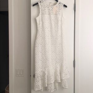 White lace Shoshanna dress, size 8 - new with tags